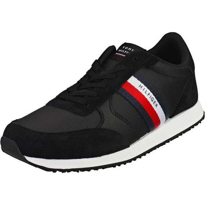 Baskets - Tommy Hilfiger - RUNNER LO MIX RIPSTOP - Homme - Noir
