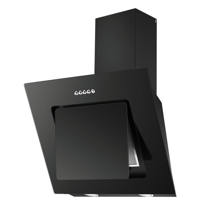 Hotte Murale 60 cm Verre Noir