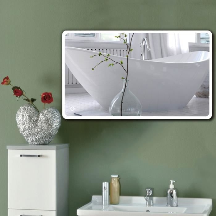 NOUVEAU design Miroir de salle de bains avec LED éclairage 70x120cm Hi-Tech Miroir mural