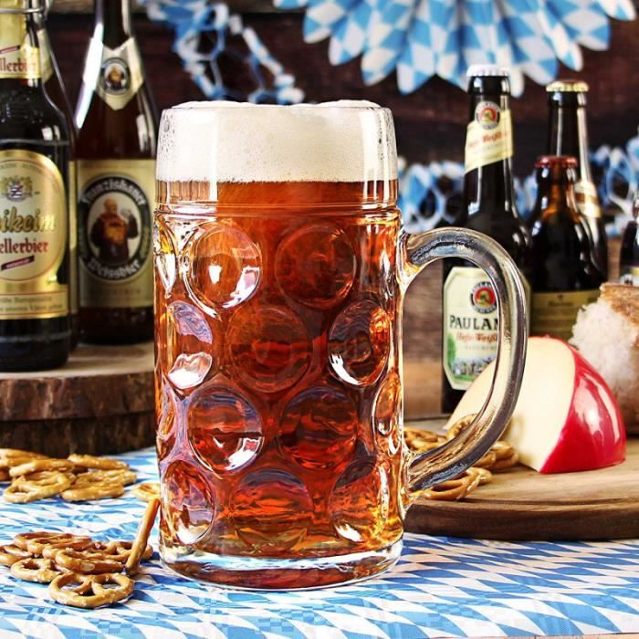 German Chope 1 litre en verre U