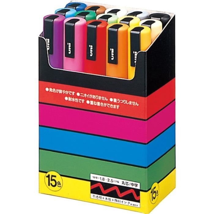 Uniball Uni Posca Boite 15 Marqueur Peinture PC5M15 by Mitsubishi Pencil