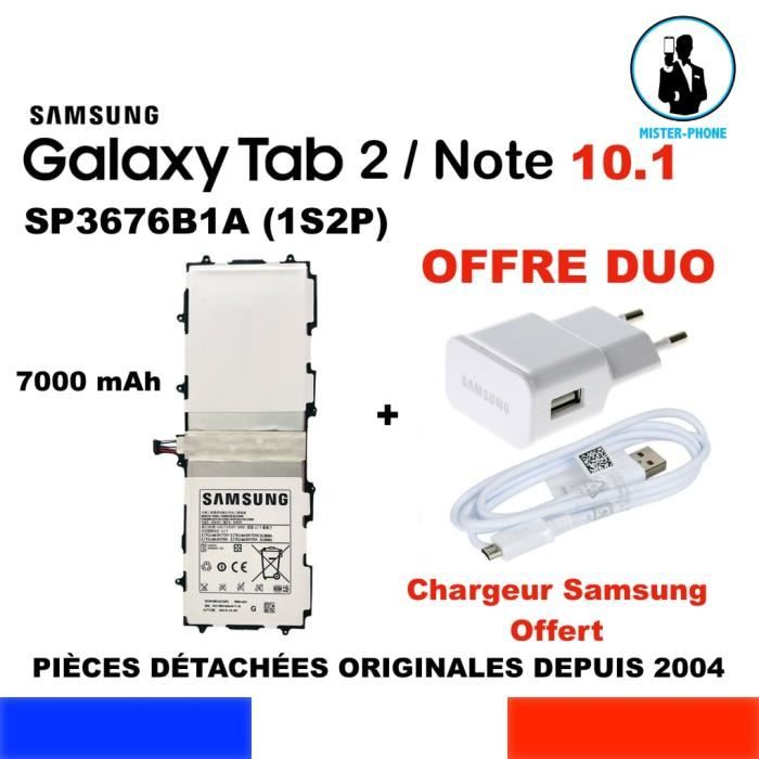 BATTERIE ORIGINALE SAMSUNG SP3676B1A(1S2P) GALAXY NOTE TAB 2 10.1 OEM ORIGINE + KIT OUTILS DÉSASSEMBLAGE GENUINE BATTERY TOOLS