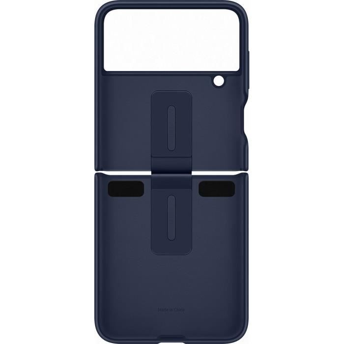 Coque Silicone avec Anneau SAMSUNG Galaxy Z Flip4 bleu marine