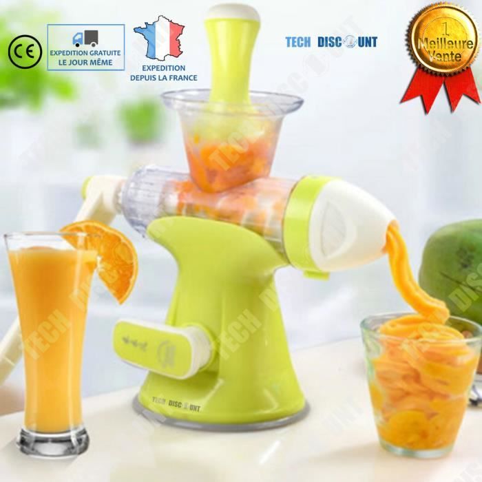 TD® Presse-fruits multifonctionne Jus Glace Sorbet Yaourt Alimentation Pause Gourmande Dessert Frais Presse Agrume Sans Bisphé