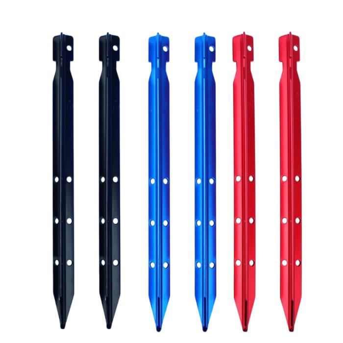 Piquets de tente 6 pièces en alliage d'aluminium professionnel 25 cm piquet de ACCESSOIRE DE TENTE DE CAMPING - SARDINE - ARCEAU