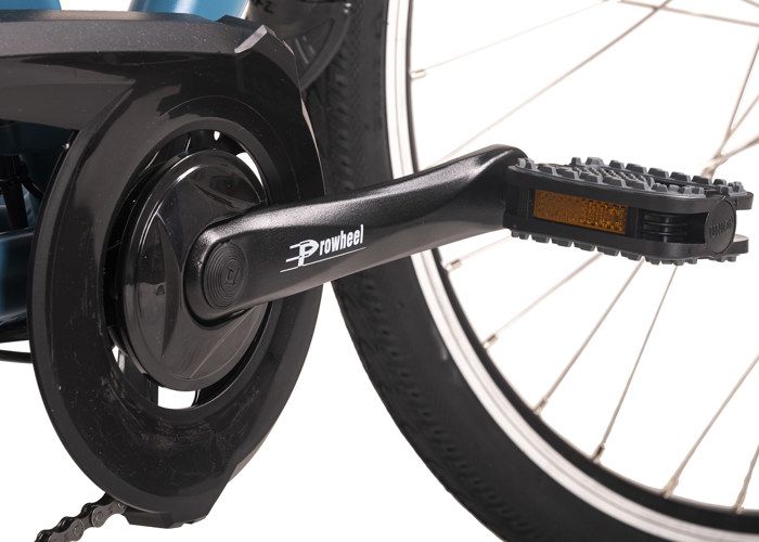 Vélo électrique Ville Femme Hollandia Mantova – 28 Pouces, 7 Vitesses, Blanc, Cadre 49 Cm (XS)