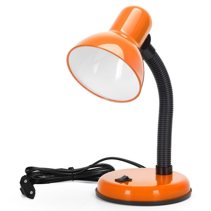 Aigostar Lampe Table Vintage E27 Col Réglable Orange Ampoule Non Incluse