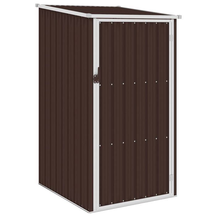Soldes dété 2025 Abri de stockage pour jardin - CLOUD - Outil de jardinage - Marrron 87x98x159 cm Acier galvanisé LL275
