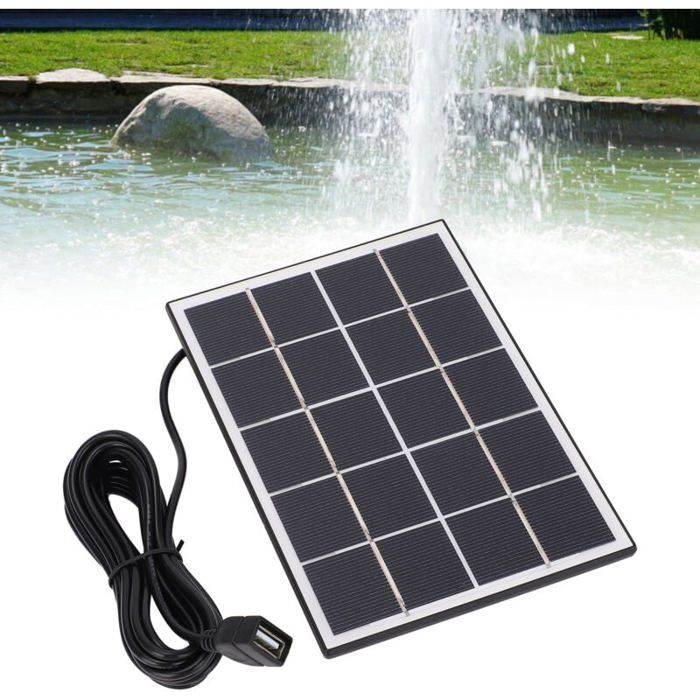 Kit De Pompe à Eau Solaire 10W – Panneau Solaire Double Face – Idéal Pour Aquarium, Fontaine Ou Petit Bassin De Jardin - 12