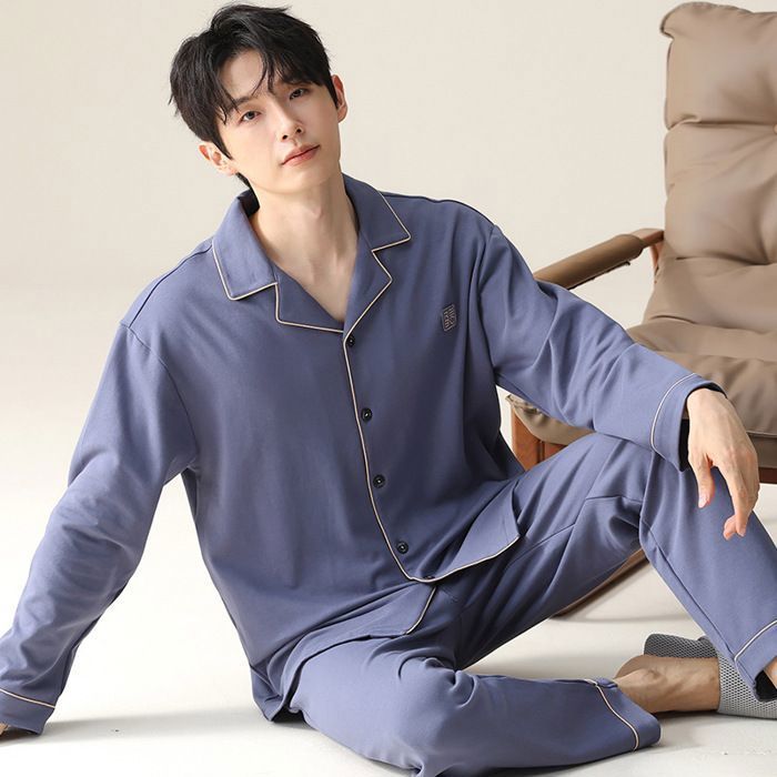 VITATA Pyjama Homme Ensemble Longue Manche et Pantalon