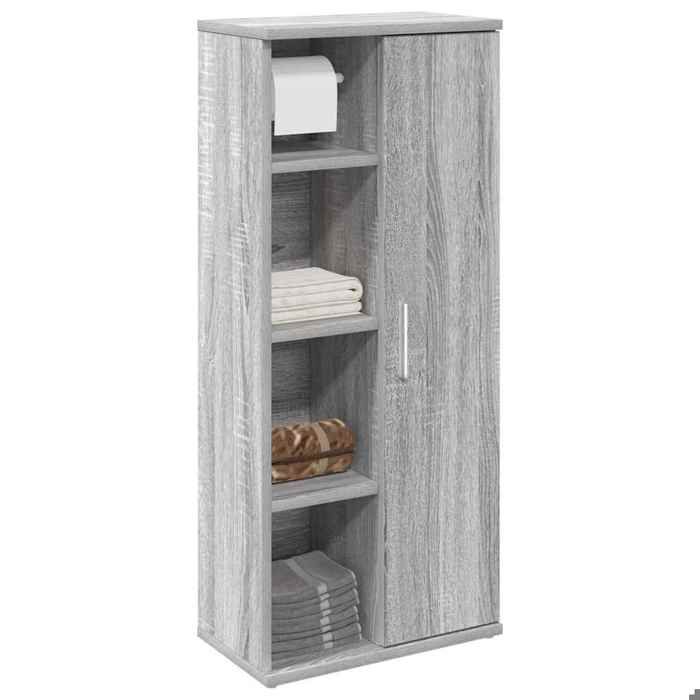 Autumn saleSupport/Meuble WC - Grand espace - Meuble de salle de bain avec porte - rouleau sonoma gris 2025854178