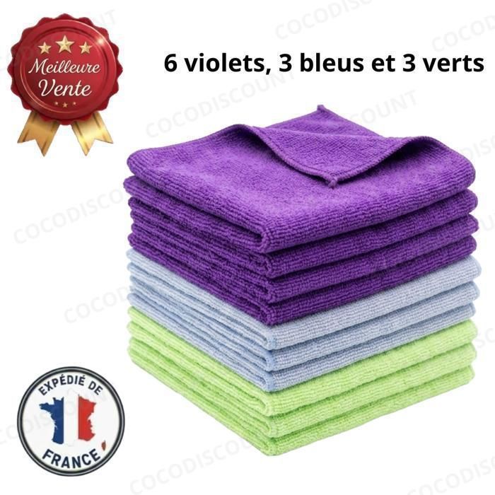 Cobye - Chiffons en microfibre multicolores 30x30 cm – Lot de 12 pièces pour nettoyage sans trace essuyage et entretien