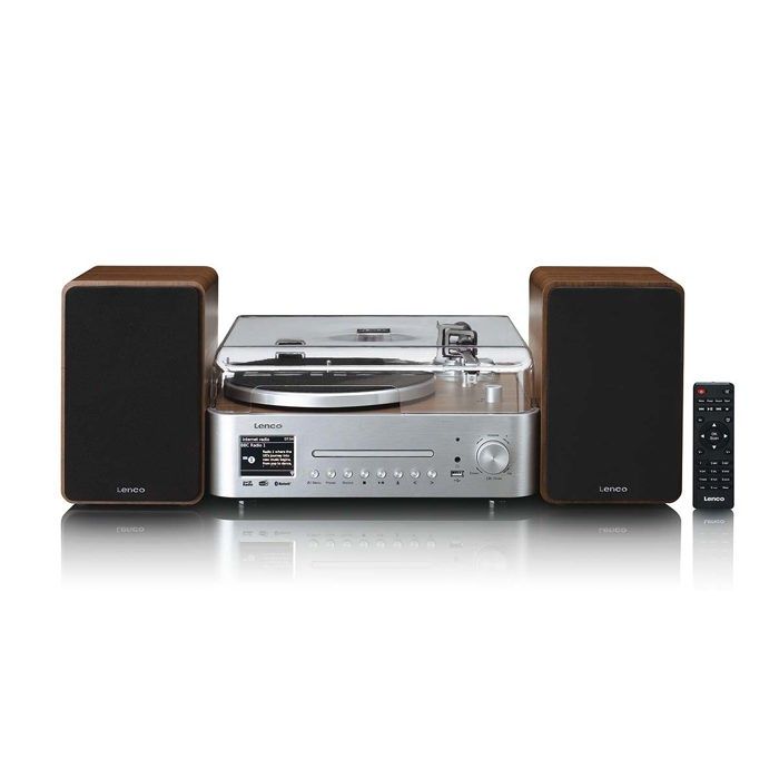 LENCO Cha&icirc;ne hi‑fi -  - MC-860BK - Platine vinyle - Radio Internet DAB+/FM - Bluetooth et lecteur CD/MP3