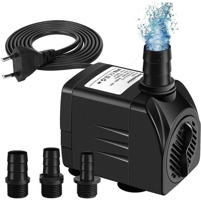 Pompe À Eau Submersible 25W 1500L/H Pompe Daquarium Pour Étang Puits Aquarium Jardin