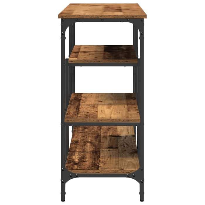 Elégant Bout de Canapé Marron - Table Console avec étagère Bois ancien 100x35x75cm PRO4195140376024