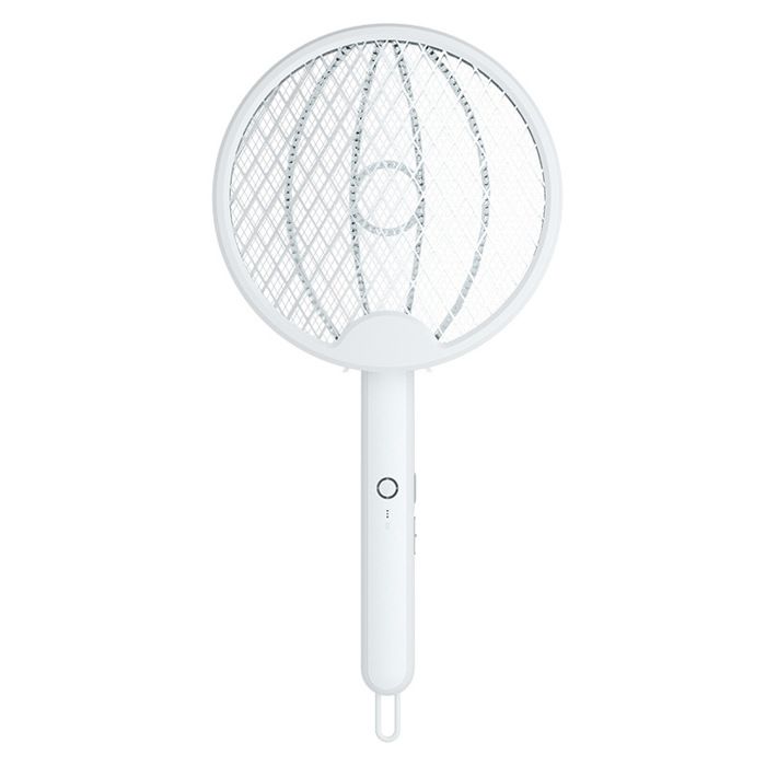 Cette tapette à moustiques électrique 4 en 1 lampe anti-moustiques et destructeur dinsectes est dotée dune batterie rechargeable