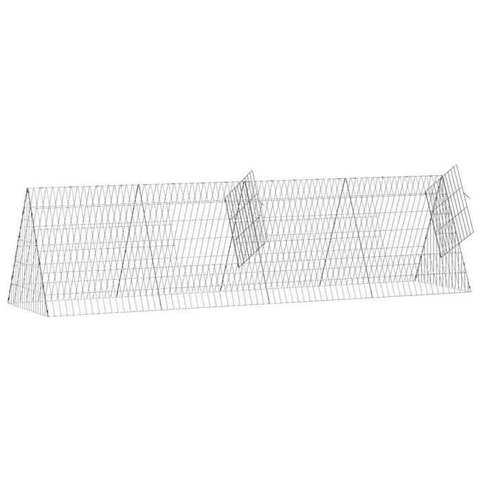 Cage pour lapins Argent 650 x 55 x 55 cm Acier galvanisé_2 ans garantie_57051