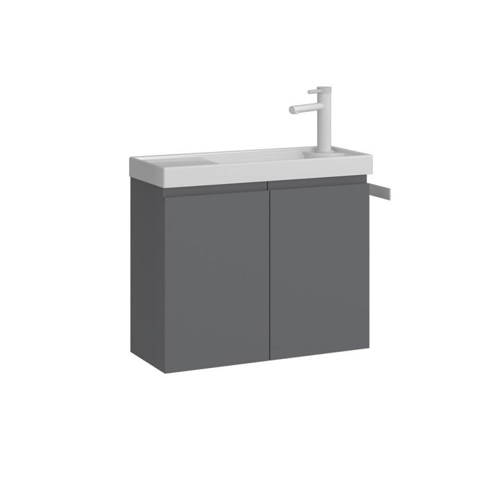 Meuble Vasque Ferla 60 - 60 x 22 x 50 cm - Matte Grey Meuble Vasque Ferla 60 - 60 x 22 x 50 cm - Matte Grey