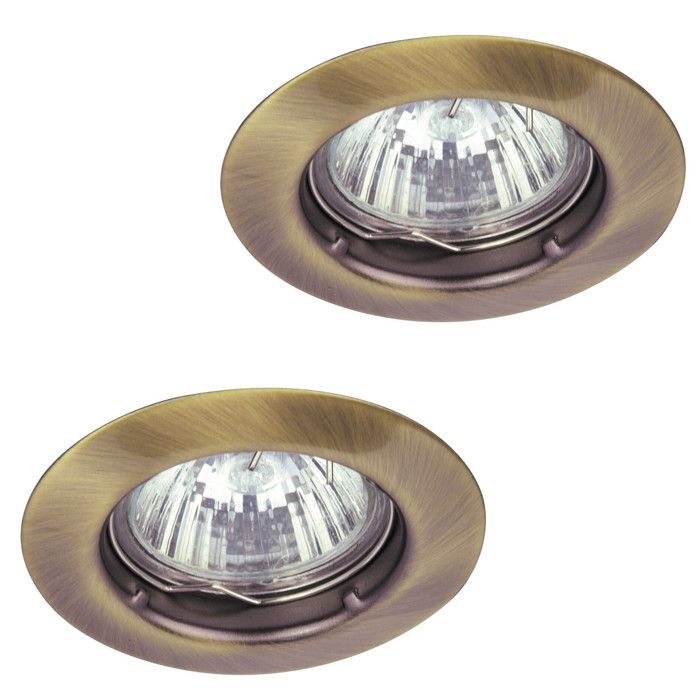 Luminaire encastré Rabalux IP20 marron GU5.3 12 V Spot Relight 2 pièces