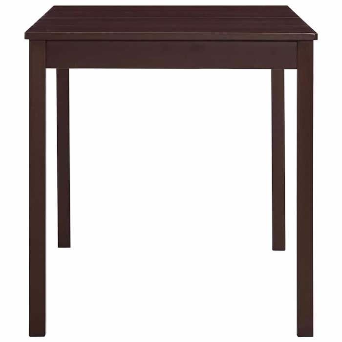 Elégance-Chic Table à manger - Marron foncé - 140x70x73 cm - Bois de pin - Table de Repas - Meuble à Manger_001397110