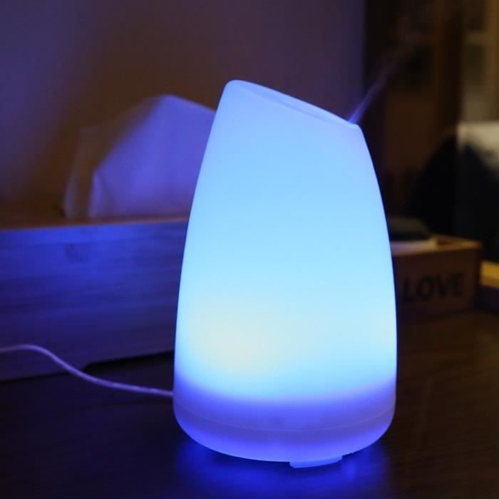 Humidificateur Brume Froide Et Diffuseur Huiles Essentielles USB - Veilleuse LED 7 Couleurs, 220 Ml, Blanc