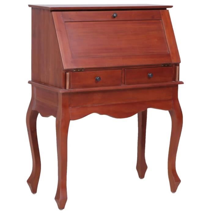 Bureau Secretaire Marron 78x42x103 Cm Bois D Acajou Massif Yajiasheng Achat Vente Bureau Bureau Secretaire Marron 78 Soldes Sur Cdiscount Des Le 20 Janvier Cdiscount