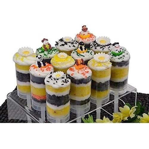 Cisolen Lot De 12 Mini Cloches à Gâteau Élégantes - Présentoirs à Muffins Et Cupcakes Avec Couvercle, Parfait Pour Mariages, Anniversaires Et Décoration De Table