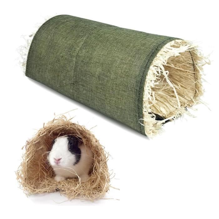 Tunnel pour lapin  jouet douillet accessoire pour petits animaux   hérisson (vert)