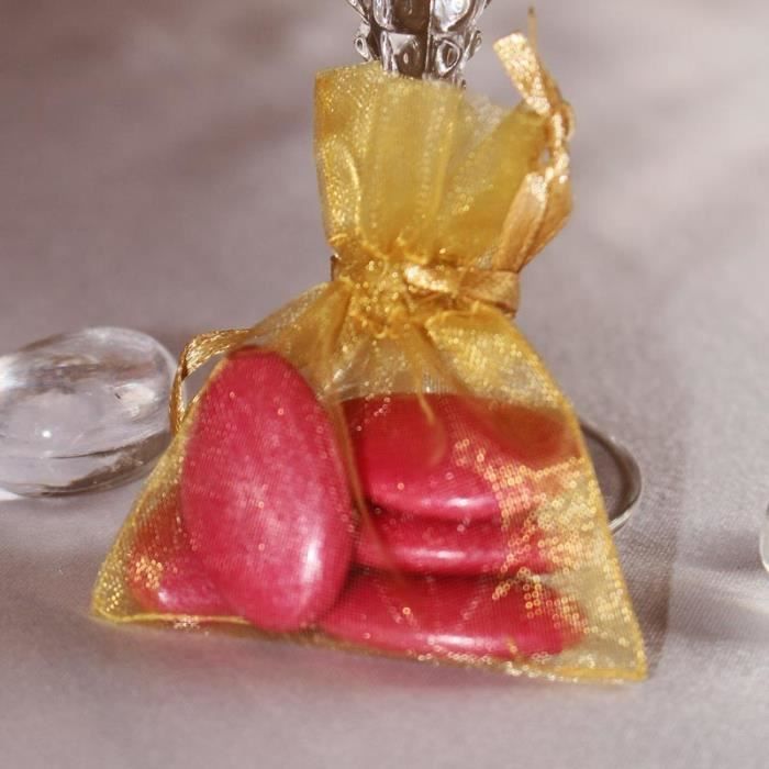 5 Petits Sachets Organza Jaune Or Dragees Pour Deco Mariage Fetes Bapteme Noel Achat Vente Boite A Dragees Soldes Sur Cdiscount Des Le 20 Janvier Cdiscount