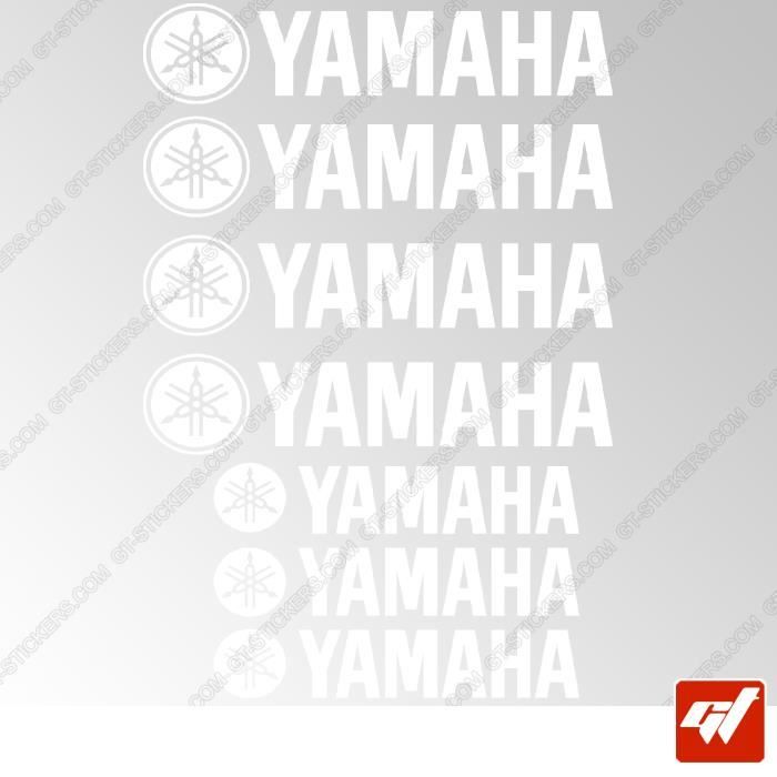 Kit 4 Adesivi Yamaha Bianchi Brillanti 10 Cm, Per Tuning Moto, Personalizzazione, Qualità Premium - Foto 4