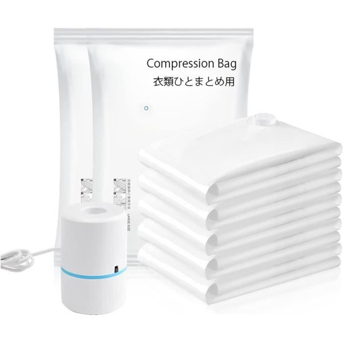 Lot De 16 Sacs Sous Vide Avec Pompe électrique - 4 Tailles Différentes Pour Vêtements, Couettes Et Voyage - Gain De Place Jusqu'à 80%