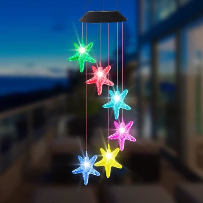 Qiilu Lumière De Carillons De Vent Solaire Panneau Solaire étanche
