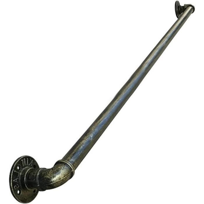 Poignée de Porte 230 Manipuler en Acier Fer Forgé Noir 3 Feuilles