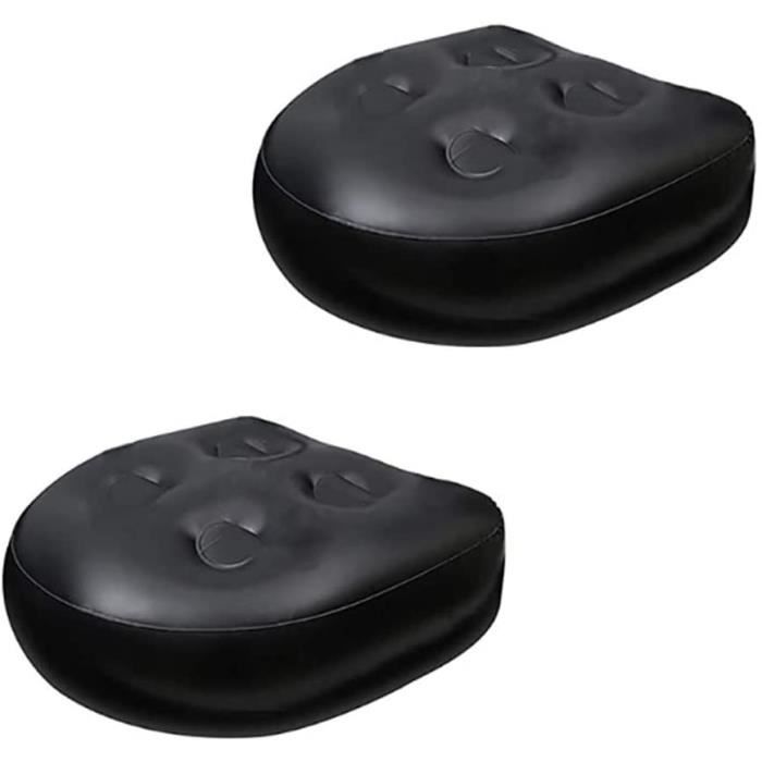 Siège Rehausseur Gonflable - Lot De 2 - Ventouses Anti-Glisse - 47x37x15 Cm - Noir