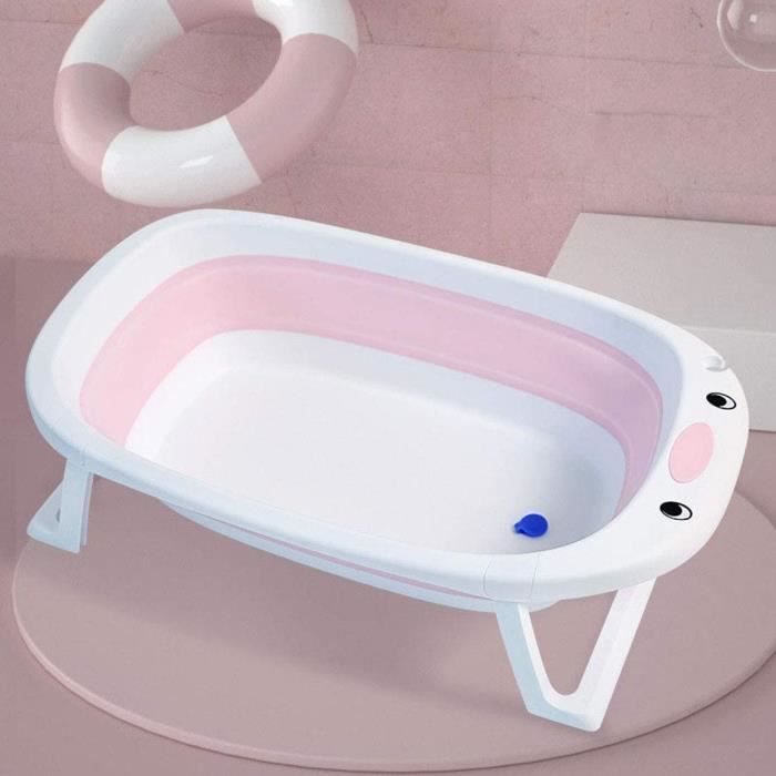 Baignoire Bébé Pliable En PVC Avec 5 Balles - Portable, De 0 à 8 Ans, Dimensions 70x75x25 Cm