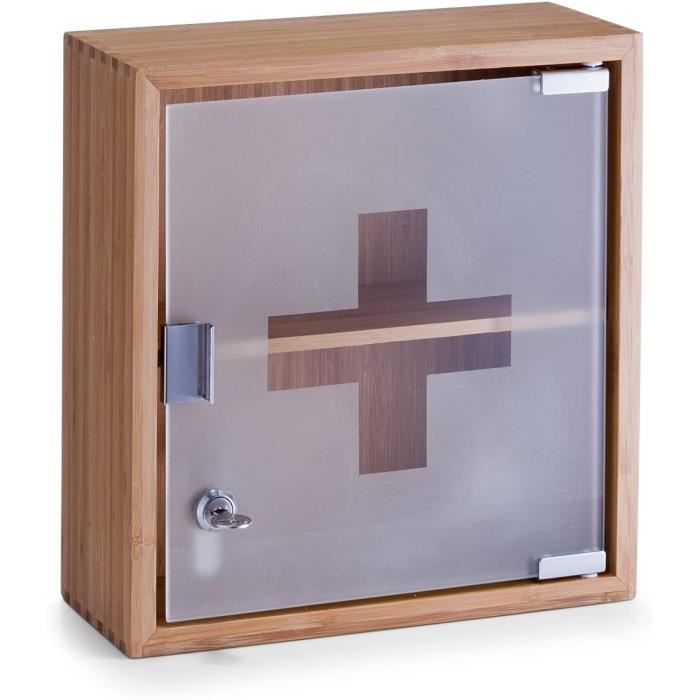 Armoires à pharmacie Zeller Armoire à Pharmacie, Bambou, Brun, 31 x 14