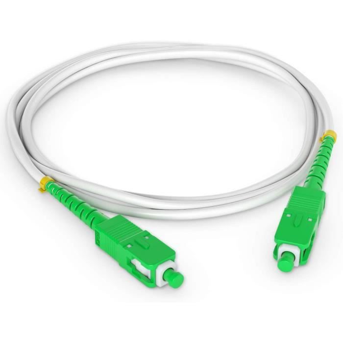 Octofibre - Cable Fibre Optique Orange SFR Bouygues - 3m - Renforcée avec Blindage Kevlar - Rallonge-Jarretiere Fibre Optique [14]