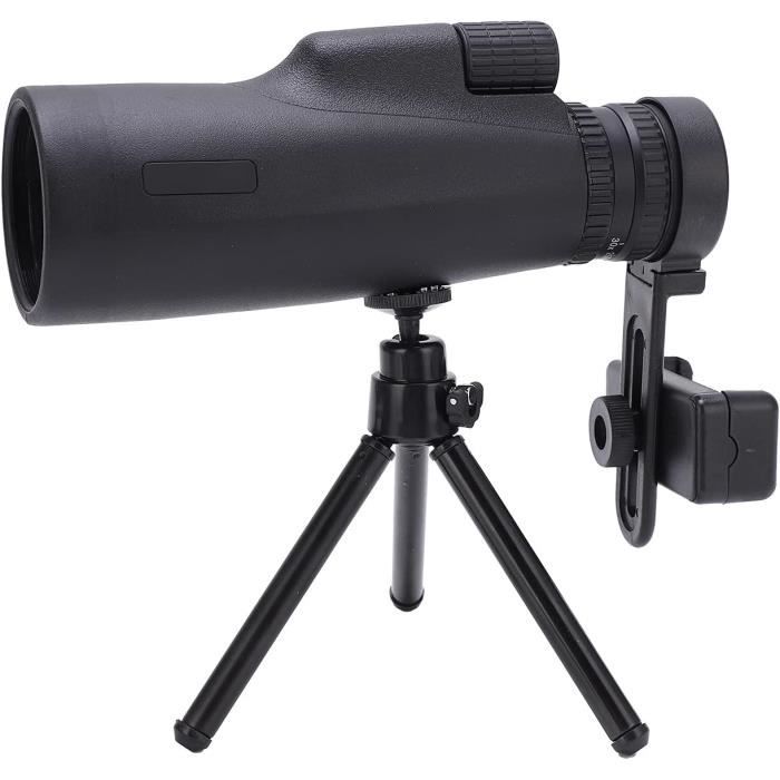 Monoculaire 12x50 Avec Support Smartphone - Télescope Compact Pour Observation, Camping, Sport