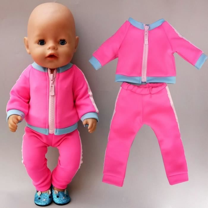 Poupée Manteau Pantalons pour 43 cm bébé poupées vêtements 18 in poupée élastique Outfit Baby environ 45.72 cm