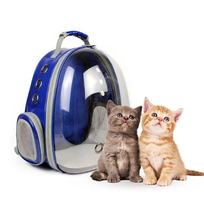 Sac De Voyage Pour Chien Et Chat Transparent Respirant A 360 Bleu Achat Vente Panier De Transport Sac De Voyage Pour Chien Et Ch Cdiscount
