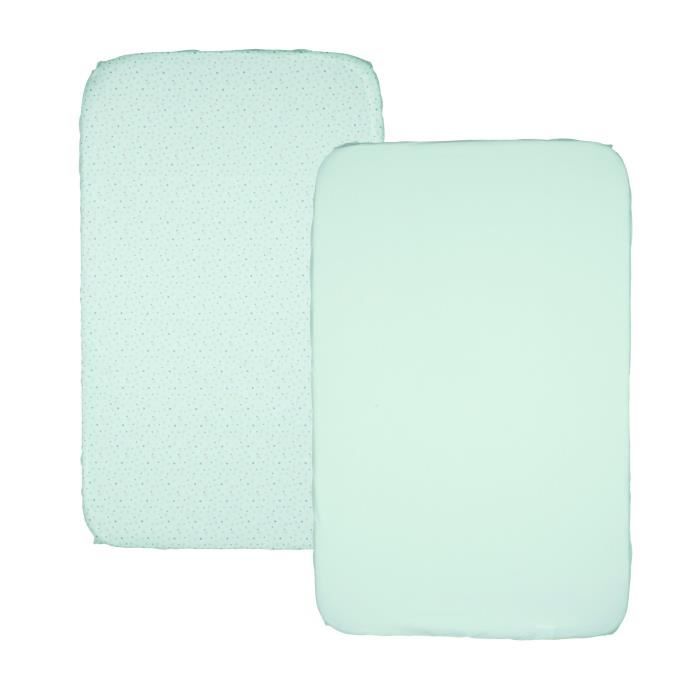 Draps Housse Chicco Baby Hug 4in1 - Lot De 2 - Grey Sheep - 100% Coton