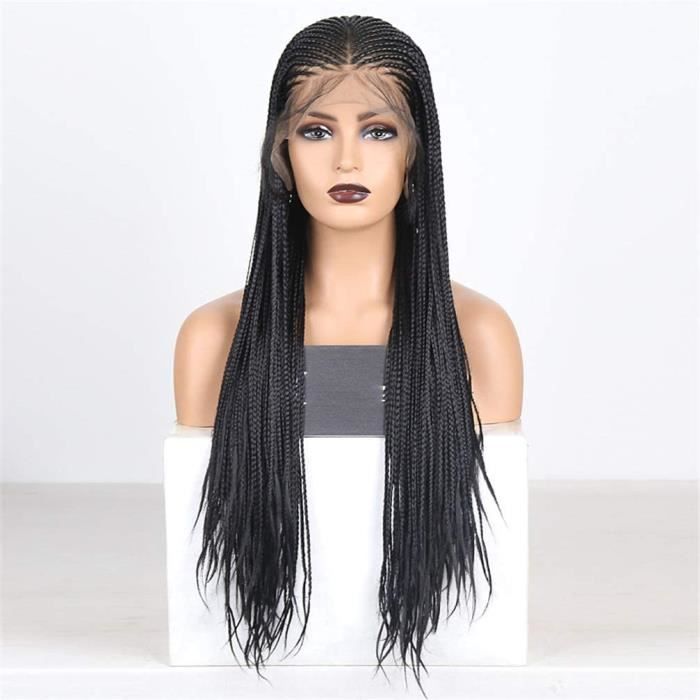 PERRUQUE Perruque Synthétique Lace Front Pour,Perruque Tressée Longue  Tresse Pour Dames Perruque Avant De Lacet 150934 - Cdiscount Au quotidien