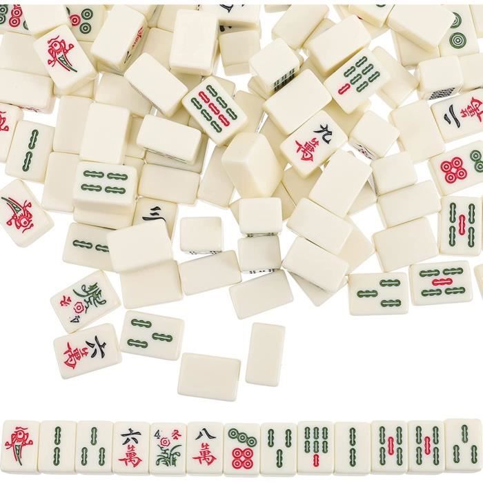 ANCIEN JEU DE mah jong, mahjong, domino chinois, en bambou et plastique