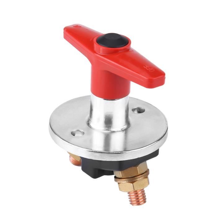 Interrupteur Batterie Voiture 12V/24V - Coupe-Circuit Maître Universel Avec Clé Amovible, Pour Auto, Bateau, Quad, Sécurité Anti-Vol