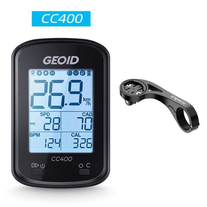 Compteur de vélo GPS sans fil - CC400 - Étanche - Compatible Strava ...