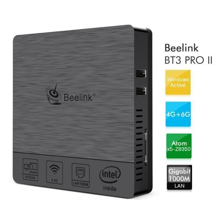 Beelink Mini PC BT3 Pro II Windows 10 Atom x5Z8350 Processeur DDR3 4GB