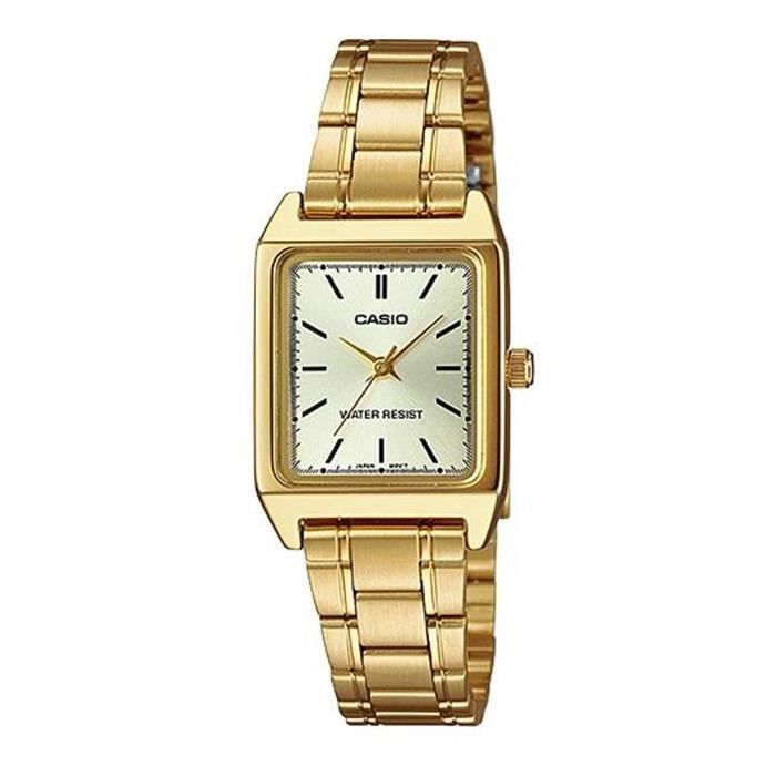 Montre Femme Casio LTP-V007L-9B - Acier Inox & Cuir Brun - Quartz - Neuf Avec Boîte