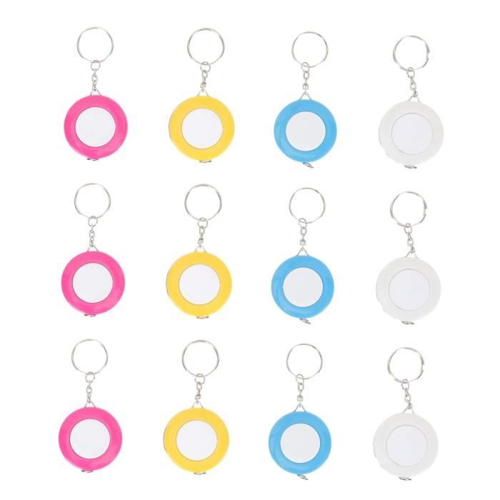Lot 5 Rubans à Mesurer Rétractables 150 Cm / 60" Avec Porte-Clés – Mini Mètre Ruban Double Face Pour Couture, Corps, Bricolage, Cadeau Pratique