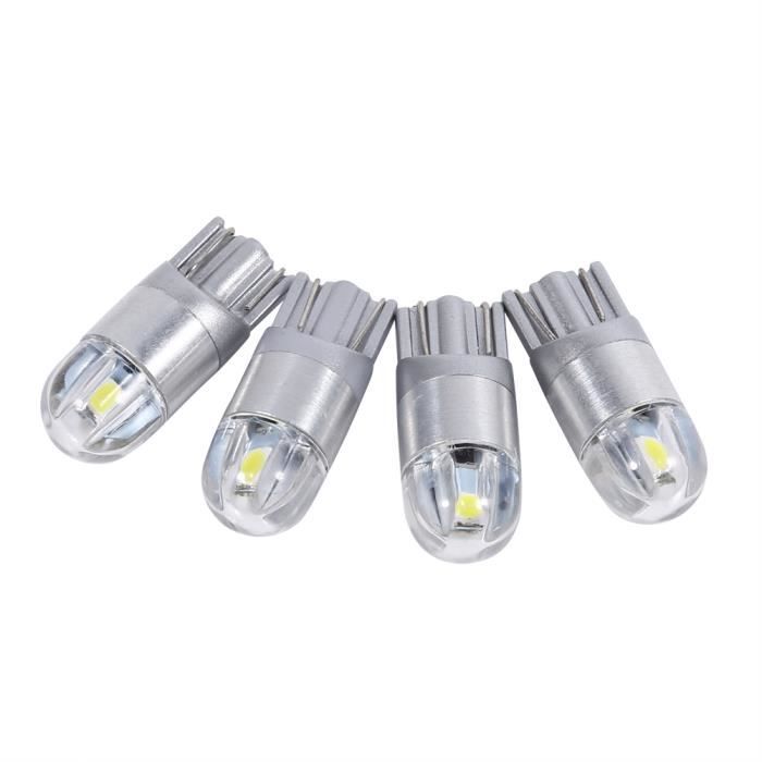 10 Ampoules LED W5W T10 Blanc 12V – 150LM, 6500K, Pour Veilleuse Et Plaque D'immatriculation Voiture