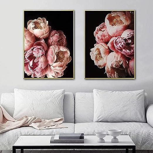 3 Pièces Rose Fleurs Plante Tableau Décoration Murale Salon Abstrait  Peintures affiche Impression sur Toile 30x40cmx3pcs Avoir cadre - Cdiscount  Maison